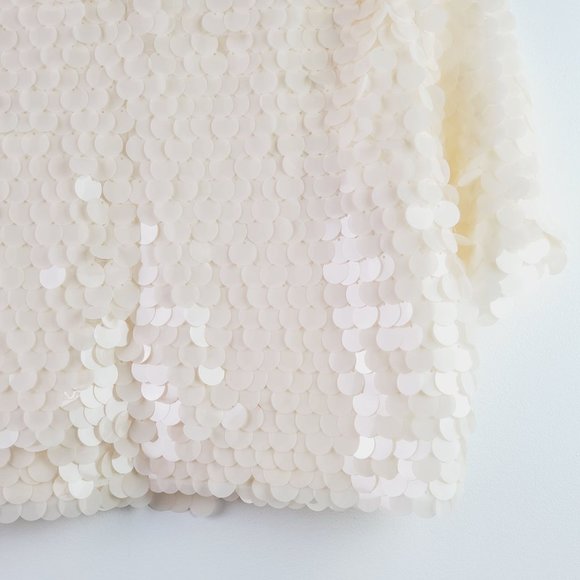 Lovers + Friends Gimme All the Deets Raine Crop Top Shell Beige Sz L - Picture 10 of 10